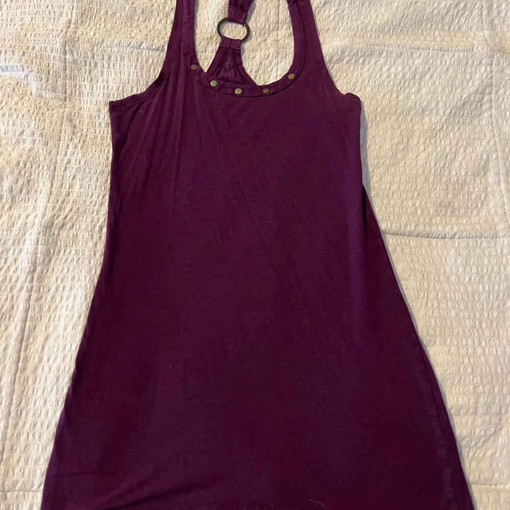 Nomads hemp wear racer back long tank bamboo hemp Purple Sleeveless Women's Top